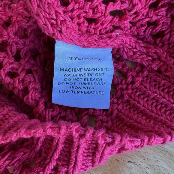 Racer Worldwide Cross Net Sweater Pink Grunge Rock Punk Crochet Unisex Small EUC - Picture 8 of 13